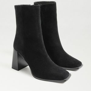 Sam Edelman Black Suede Ankle Boots